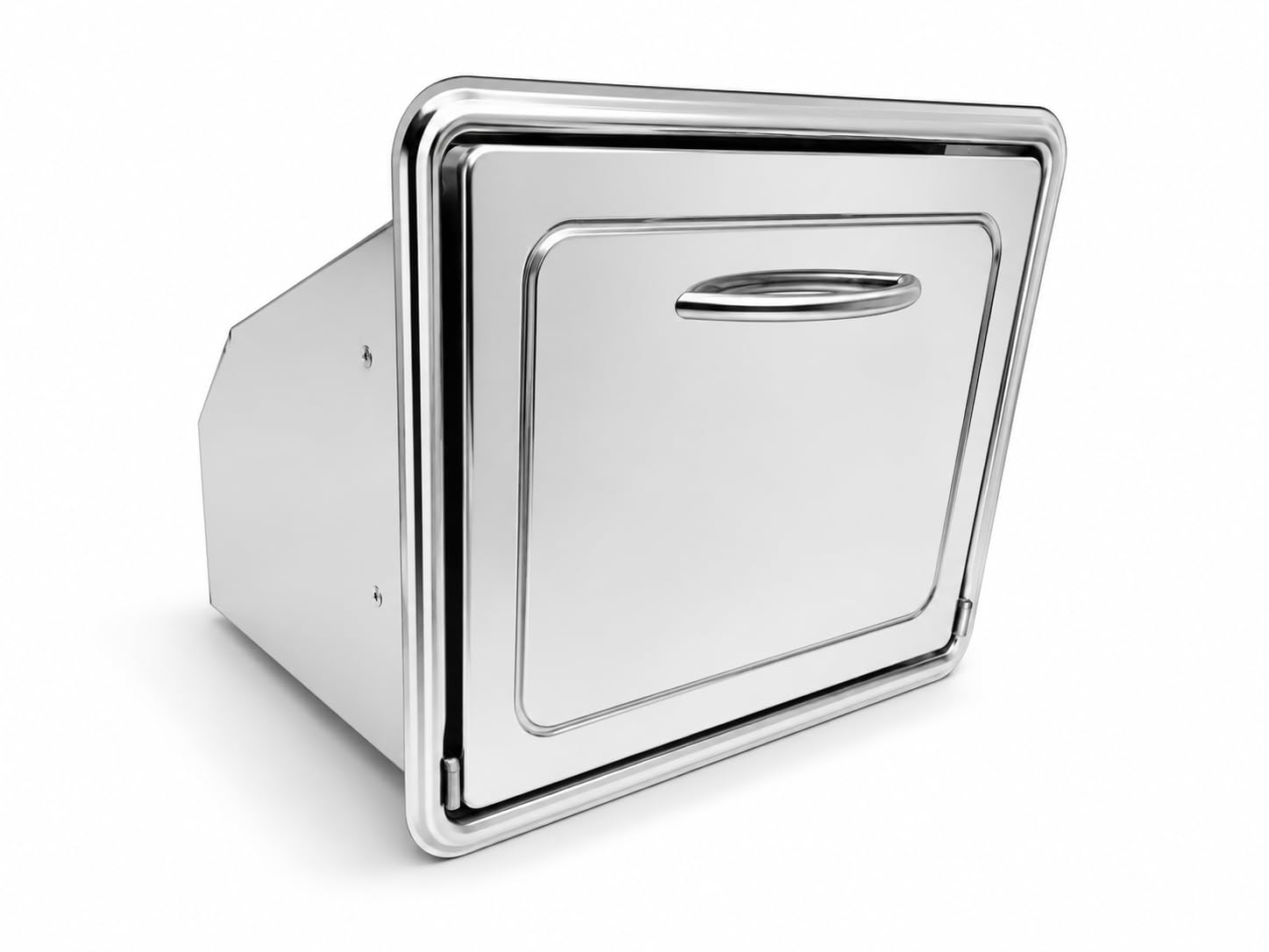 Genérico Tolva para Mueble Cafetero Empotrable de Acero Inoxidable - Cajón para posos de café en cafetero hostelería.