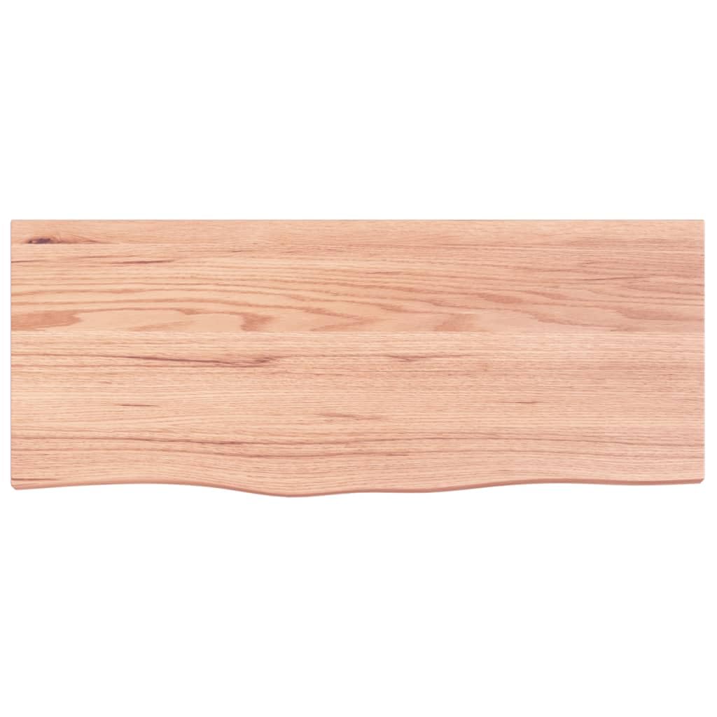 Encimera de baño encimera Cocina Madera encimera baño Madera encimera Madera Maciza Madera Maciza tratada marrón Claro 100x40x4 cm