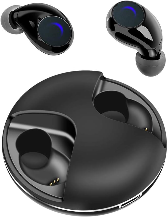 Wireless Headphones, Bluetooth 5.0 Wireless Earphones with Charging Case, IPX5 Waterproof 3D Stereo Sound Wireless Earbuds, 18H Playtime Noise Canceling Earphones for Sport Gym, Running, Built in Mic
