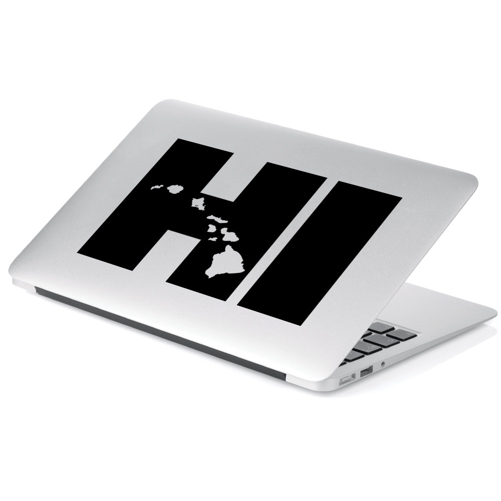 Yoonek Graphics Hawaii HI Hawaiian Island Vinyl Decal Sticker # 889 (8" x 11", Black)