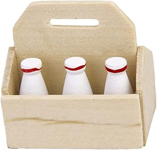 Garneck Acessórios Para Casa De Bonecas Em Miniatura Garrafa De Leite Em Miniatura Mini Casa Rack De Leite Mini Casa Mini Garrafa De Leite Casa De Boneca Modelo De De Viagem Mini