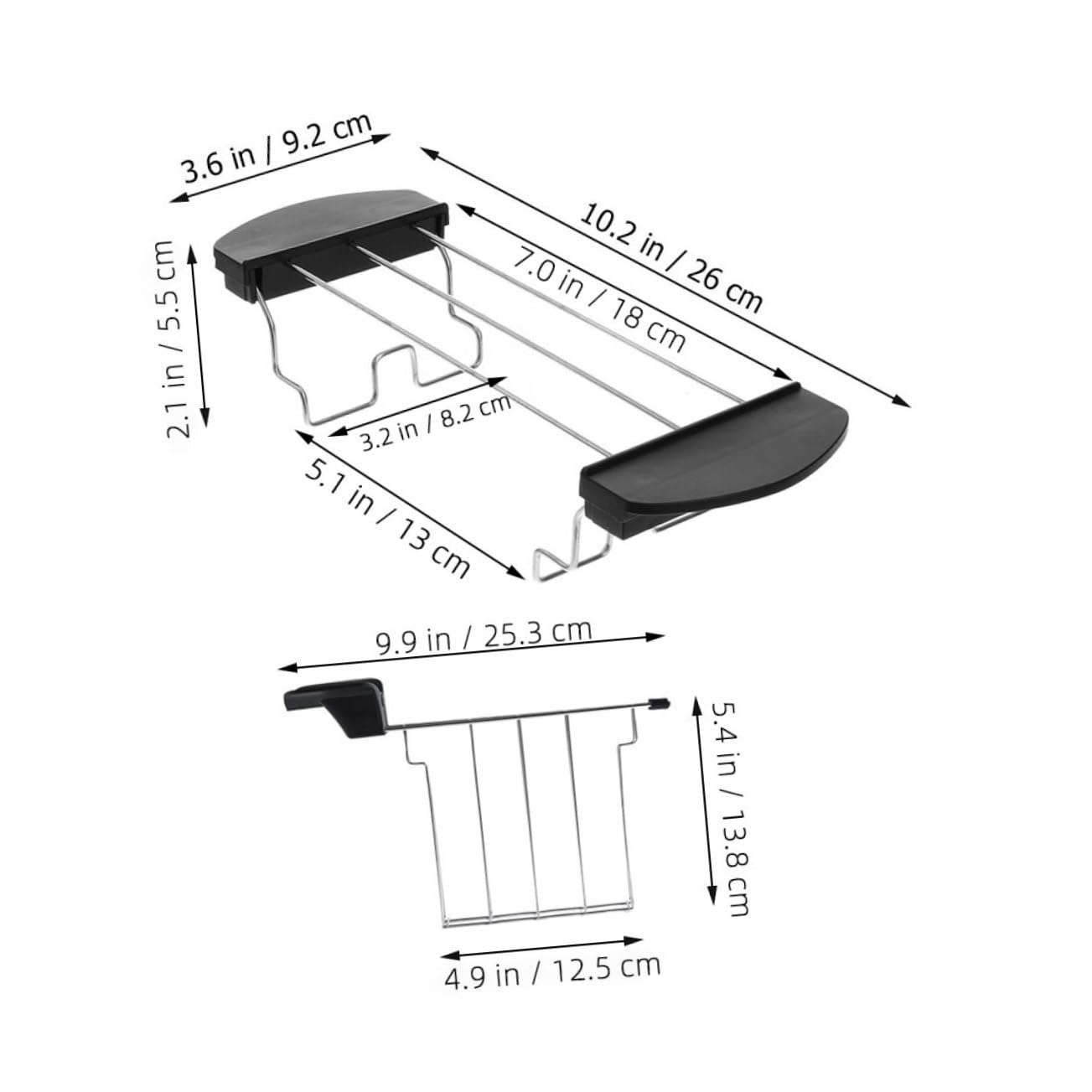 HOLIDYOYO 1set Toast Warming Rack Sandwich Holder Toaster Rack for Easy Kitchen Use Lightweight Compact Made of Stable and Stainless Steel for Toasting Bread and Sandwiches