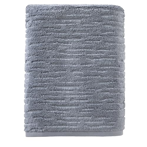 SKL Home CloudSoft Cotton Luxury Bath Towel, Smoke Blue