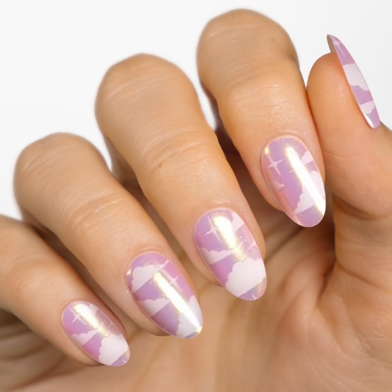 MOYOU LONDON Semi Cured Gel Nail Strips - 20 Pcs. Nail Wraps for Salon-Quality Manicure - Works with Any UV Nail Lamp - Easy to Apply, Trim, & Remove Gel Nail Stickers - Image 2