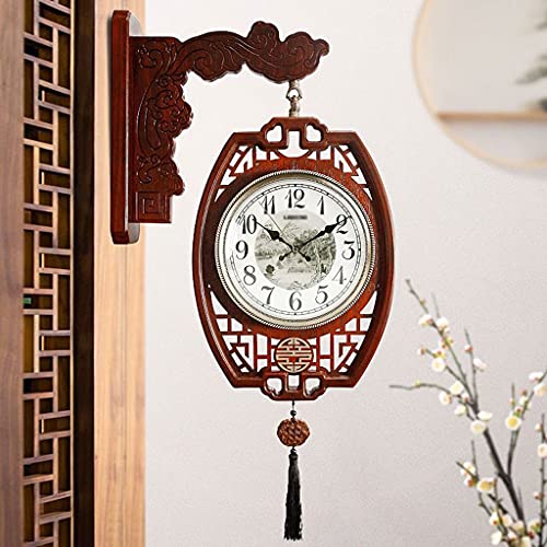 Reloj de pared silencioso cuadrado de madera moderno miniatura 5