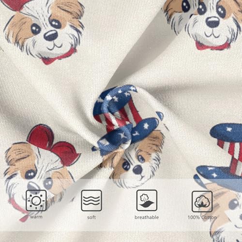 4th Of July Dog Pattern Boys' Underwear 100% Cotton Boys' Briefs Soft Toddler Underwear3