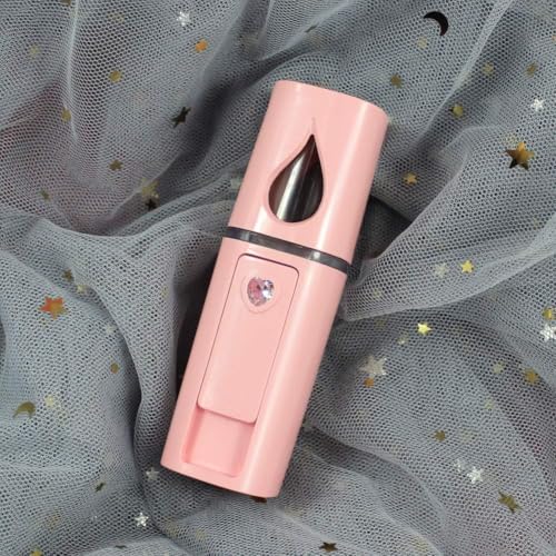 Image of Nano Facial Mister Portable Mist Sprayer for Hydrating Face, Makeup, Eyelash Extensions & Skin care Mini Cool Mist Beauty Device (Pink).