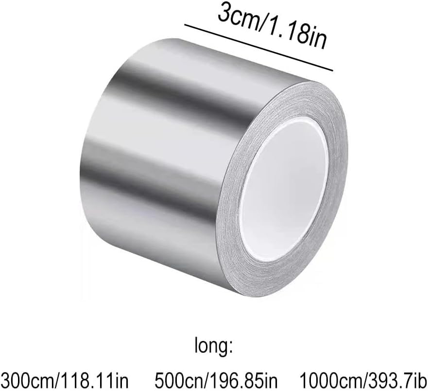 Image of Jinshining Aluminum Foil Tape High Temperature Silver Aluminum Tape, Foil Tape,Heavy Duty Duct Tape for Heat Insulation, HVAC, Dryer Vents, Wrap Pipe，Adhesive Tapes，Duct Tapes