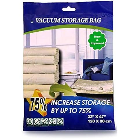 YAWPED 12 Pack Combo Premium Jumbo Extra Large Vacuum Storage Space Saver Bags X8 (47X32 Inch) with Travel Bag X4 (60X40cm) Cover