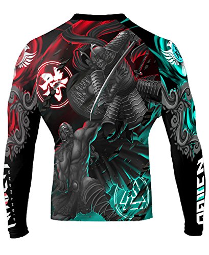Raven Fightwear Men's East Meets West MMA Rash Guard Black Medium