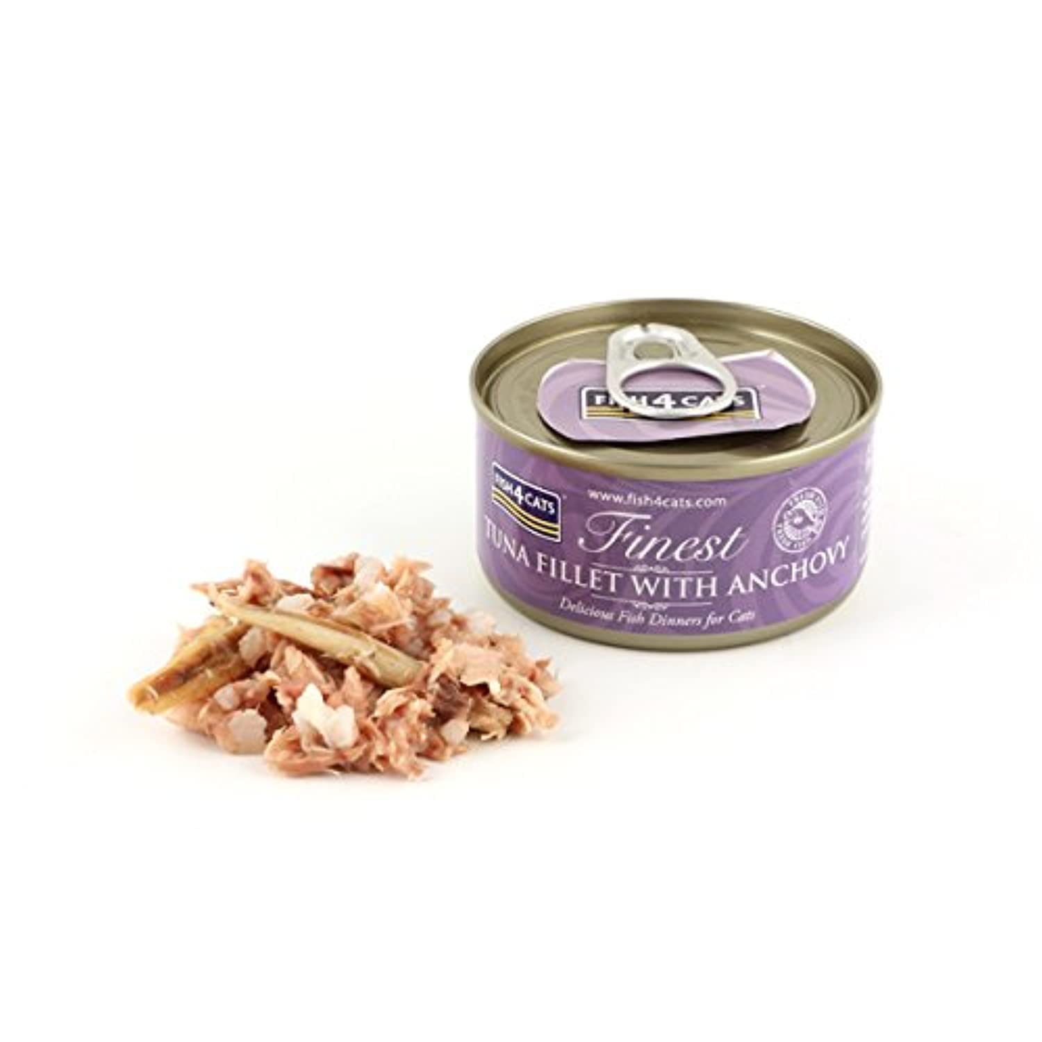 Fish4Catstuna fillet with anchovy wet food 70g