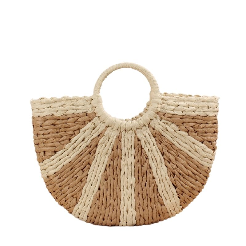 Bolso de mano de paja para mujer estilo Y2K miniatura 1