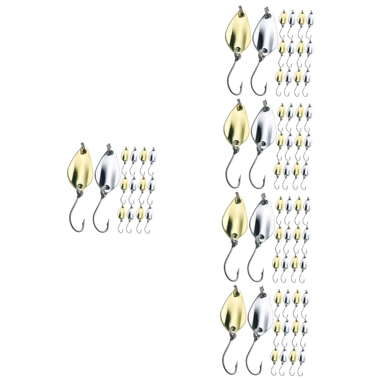 BESPORTBLE 5 Set Di Ami Da Pesca Pratici Per La Pesca in Acqua Dolce Ami Affondanti Creativi Esche Finte Per Persici 16 Pezzi * 5