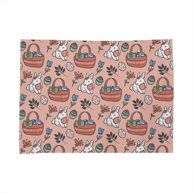 Tovaglie Pasquali Monouso - Design Con Tulipani E Coniglietti, Impermeabili, 4 Pezzi - Foto 9