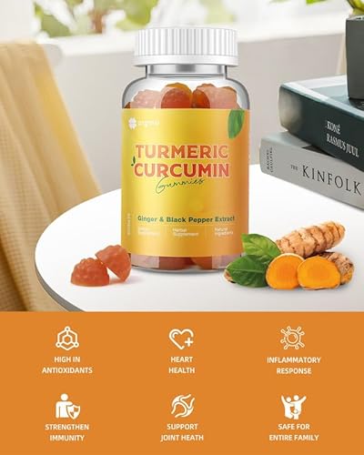 Orgmo Turmeric Gummies With Black Pepper For Inflammation, Turmeric And Ginger Supplement For Immune Joint Support thumb #4