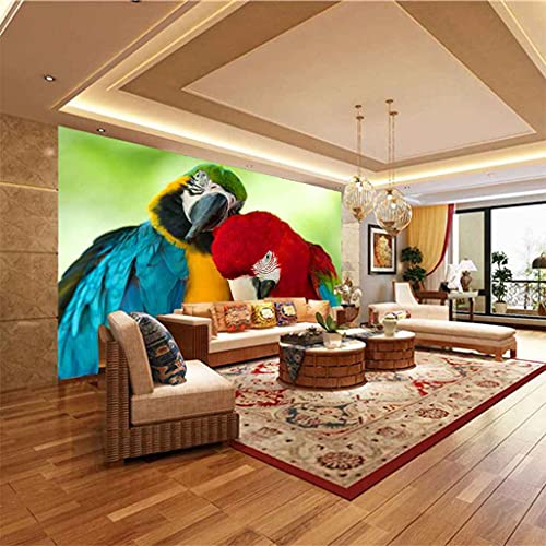 Poster mural 3D perroquet coloré lavable et auto-adhésif - 6