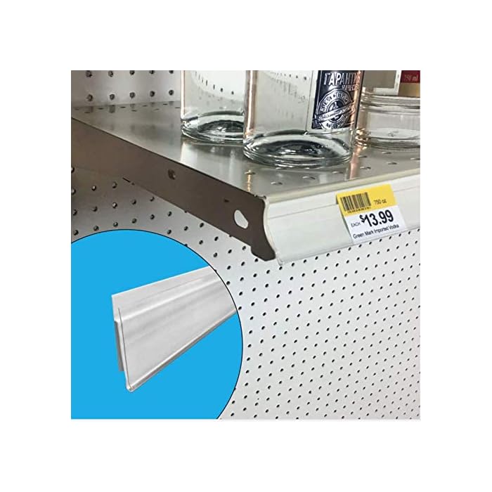 Buy Shelf Label Strips, 100 Pack SnapIn Angled 1.25”H Shelf Label