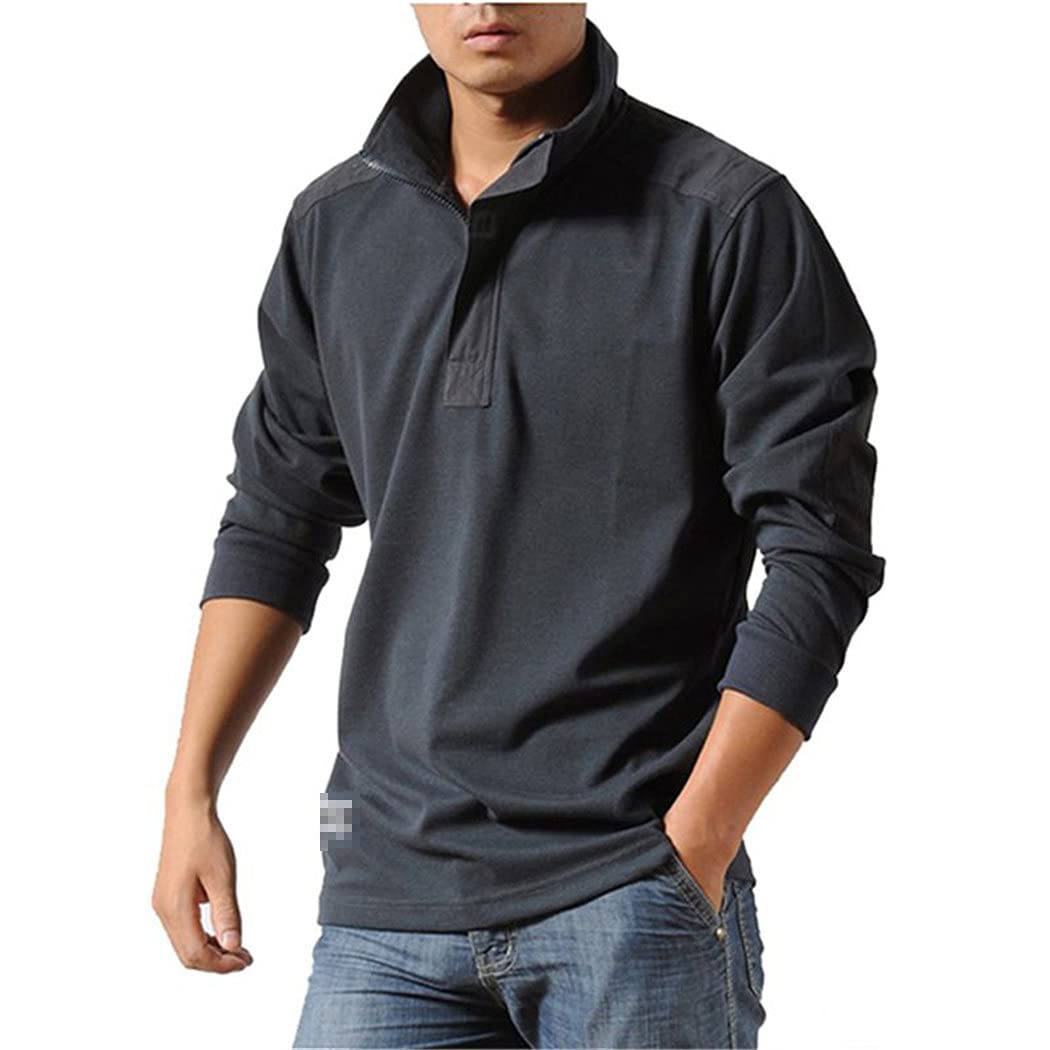 Camicie Casual Uomini Autunno Sciolto Manica Lunga Tattico Camicie Militare Grande Formato Affari, Grigio chiaro, XXL