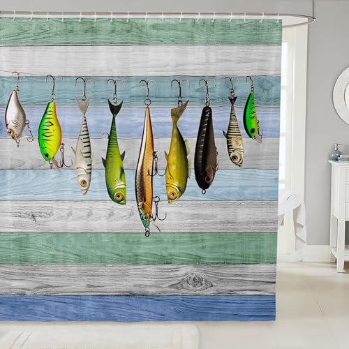 Erosebridal Colorful Fish Bathroom Shower Curtain Sets,...