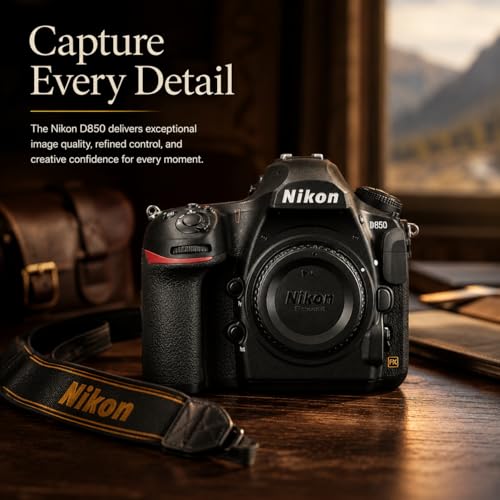 Image of Nikon D850 DSLR Camera, Bundle with 64GB Memory Card | Multi-Device Shoulder Bag | Screen Protector | Nikon 1-Year Warranty