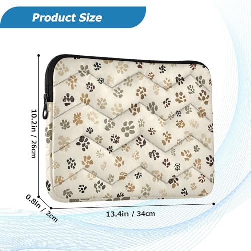 Funda Acolchada para Laptop con Estampado de Huellas 15-16 pulg miniatura 3
