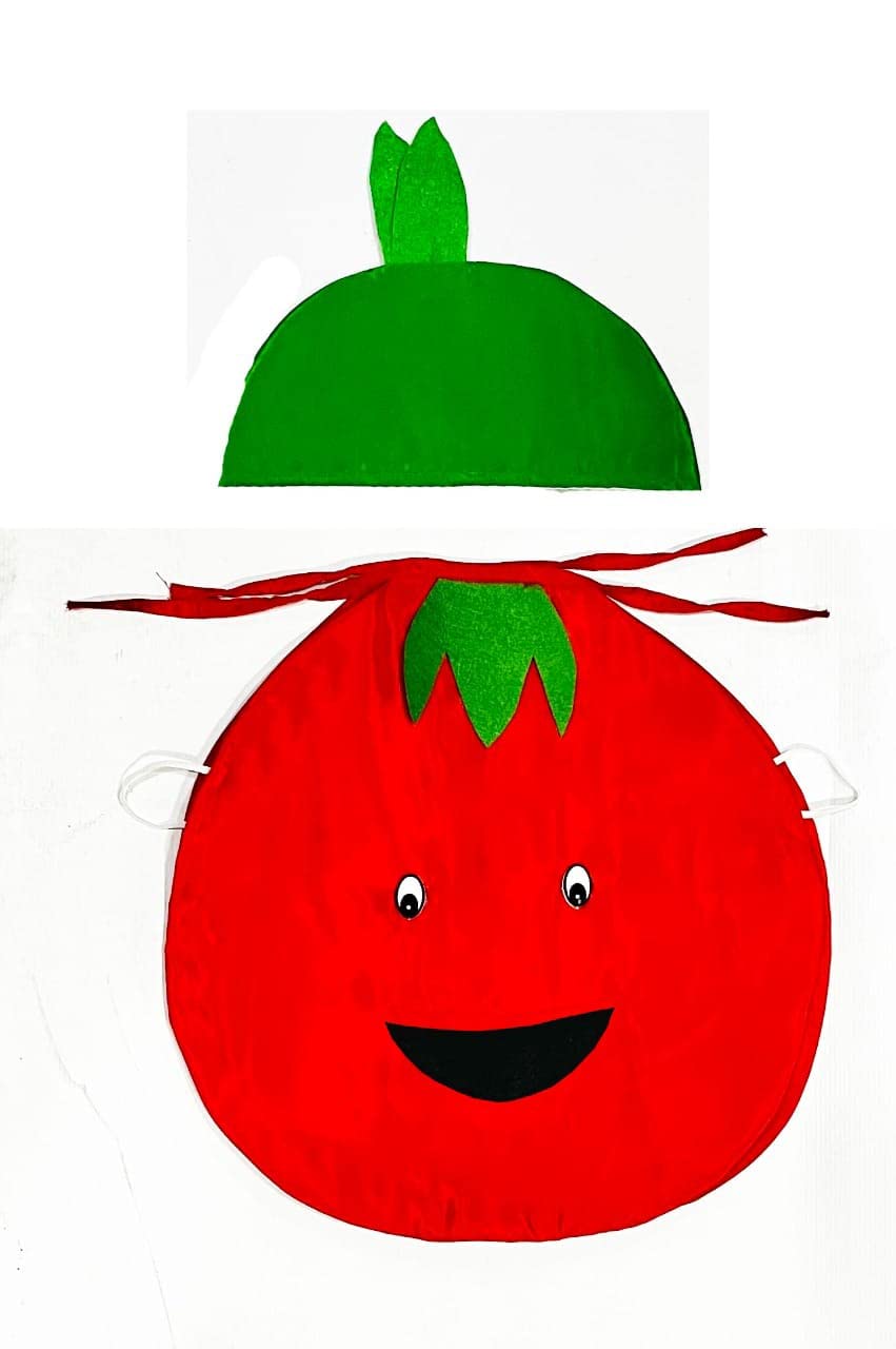 Fancy Agents Tomato Dress for Kids |Tomato Fruit Cutout with Cap For Kids | Fruits Costume for Kids (6+8 YEAR) (B0C4HCSB1F) Amazon Price History, Amazon Price Tracker