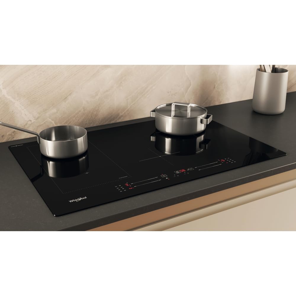 Piano cottura induzione 4 Fuochi Larghezza 77 cm vetroceramica tecnologia FlexiCook colore Ner
