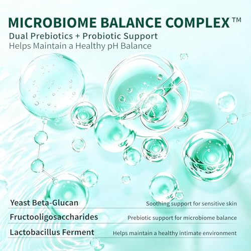 Wash, Men's and Women's pH Balanced Intimate Cleanser, Feminine Cleanser, Dual Probiotics+Aloe Formula, Suitable for Sensitive Skin, Odor Control and Moisturizing, 6.76 oz (One Pack) - Image 4