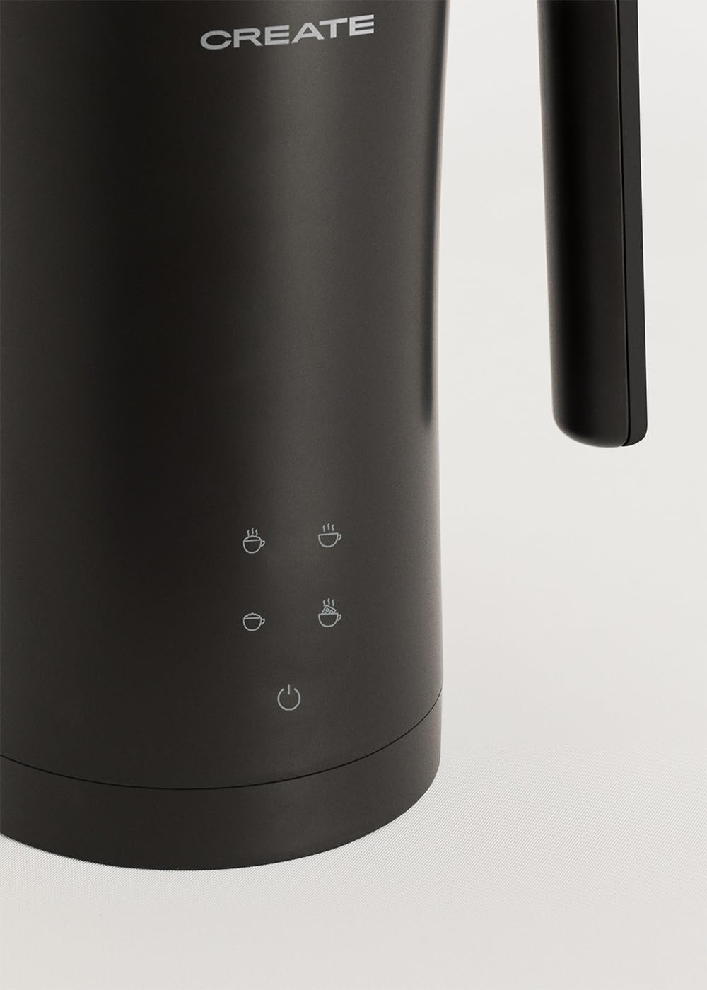 CREATE/MILK FROTHER STUDIO/Espumador calentador de leche eléctrico negro/Pantalla táctil, 4 programas automáticos, sitema de seguridad, 350ml, uso en frío o en caliente, 400 W