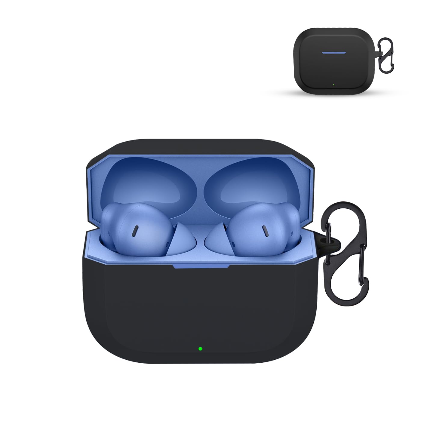 Prolet Silicone Case Compatible with OnePlus Nord Buds 3R – Soft Shockproof Earbuds Cover with Carabiner Hook | 360° Protection, Anti-Scratch, Durable & Lightweight Charging Case (Black)