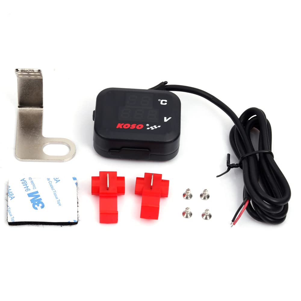 Moto Voltmetro Termometro Indicatore di temperatura Tensione Display digitale Caricabatterie USB per Vespa TMAX XMAX