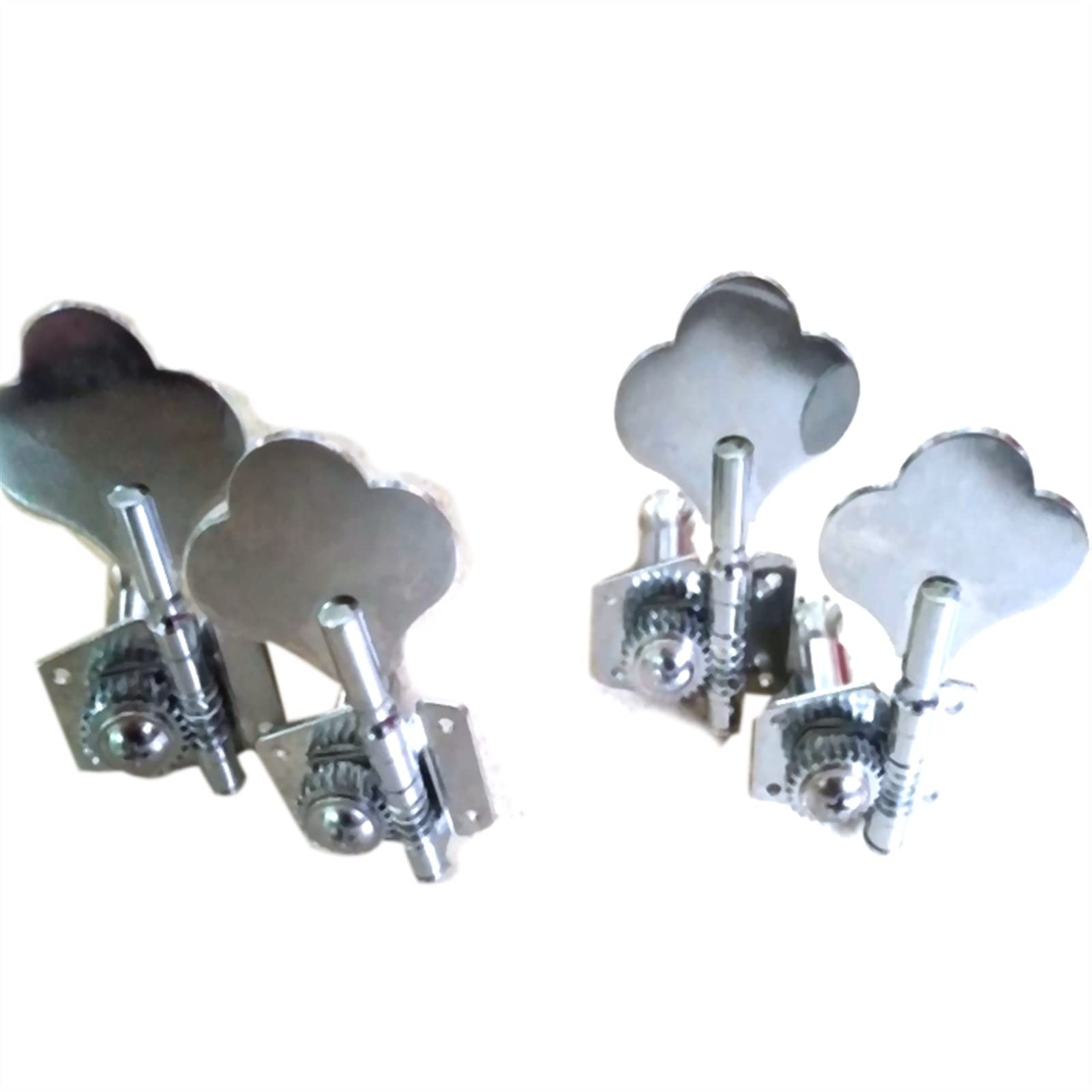 Stimmwirbel Gitarrensaiten 4 Stücke Silber Bass Tuning Pegs Tuner 2R2L. Offener Typ Maschinenkopf Für Elektrische Basseteile Zubehör