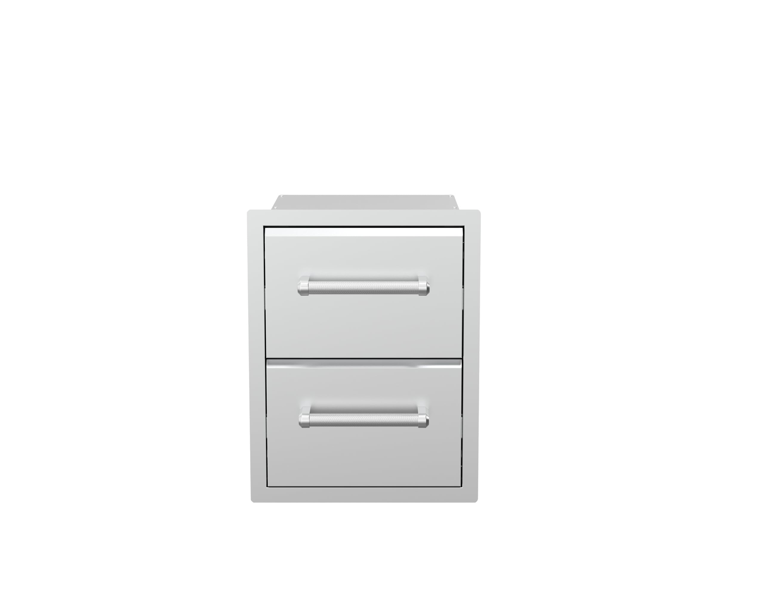 SPIRE Vertical Built-in Double Drawers, Stainless Steel, Universal Mount