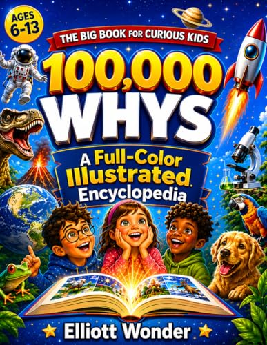 Image of 100,000 Whys for Kids: A Full-Color Visual Encyclopedia of Big Questions, Clear Answers, Science, Space, Animals, Nature, History, Inventions, and How the World Works for Ages 6-13