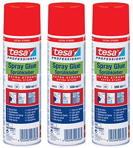 Preisvergleich Produktbild tesa Sprühkleber Extra Stark, 500ml (3 Dosen)