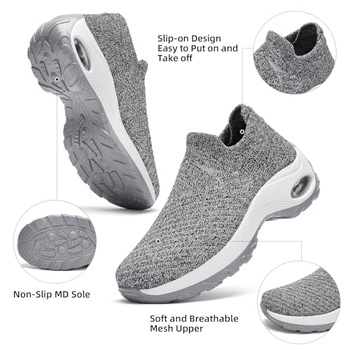 Walking-Shoes-Women-Slip-On-Sock-Sneakers-Mesh-Non-Slip-Shoes-Air-Cushion-Platform-Loafers