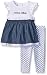 Calvin Klein Baby Girls' White with Dark Blue Chambray Tunic and Leggings