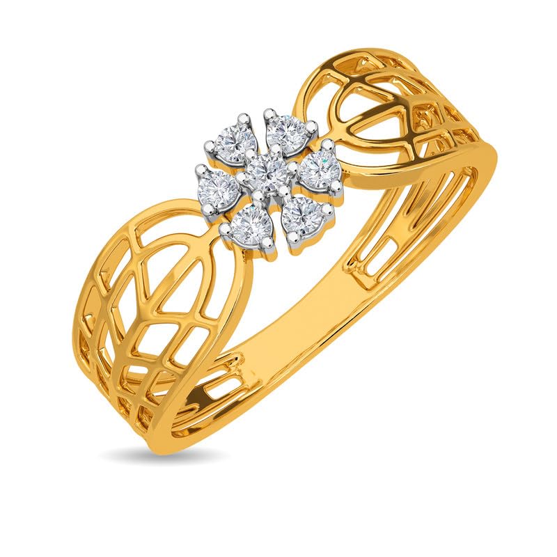 Kisna 18K Yellow SI Diamond Gold Ring for Women | Vaughn S14 (B0CKF2HQ36) Amazon Price History, Amazon Price Tracker