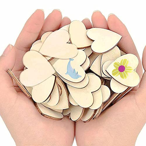 200Pcs Unfinished Wood Cutout Hexagon Shape For Crafts, Various Sizes Hexagon Wood Pieces Unfinished Blank Wood Slice Tiles With Double-Sided Tape And Twine For Home Decoration #TOP5