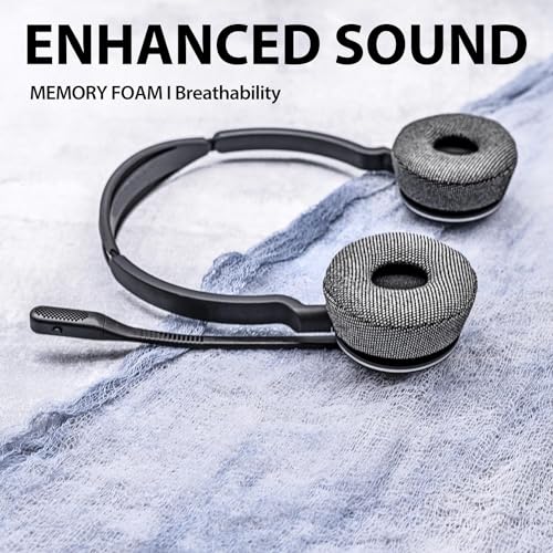 Engage 75 Earpads - Compatible con Auriculares Engage 75/65 Almohadillas de Repuesto de Tela Gris con Espuma de Micrófono - NO Compatible con Modelos Engage Convertible y Engage Mono miniatura 5