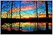 Fipart DIY Diamond Painting by Numbered kit, Full-drilled Forest Sunset Cross-Stitch Art Craft Wall Decoration,12X18 inches