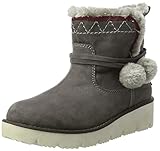 mit Bommeln zu verschließen s.Oliver Damen 26424 Schlupfstiefel, Grau (Anthracite), 41 EU