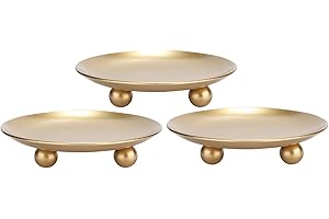 Set of 3 Gold Candle Holders for a Touch of Elegance