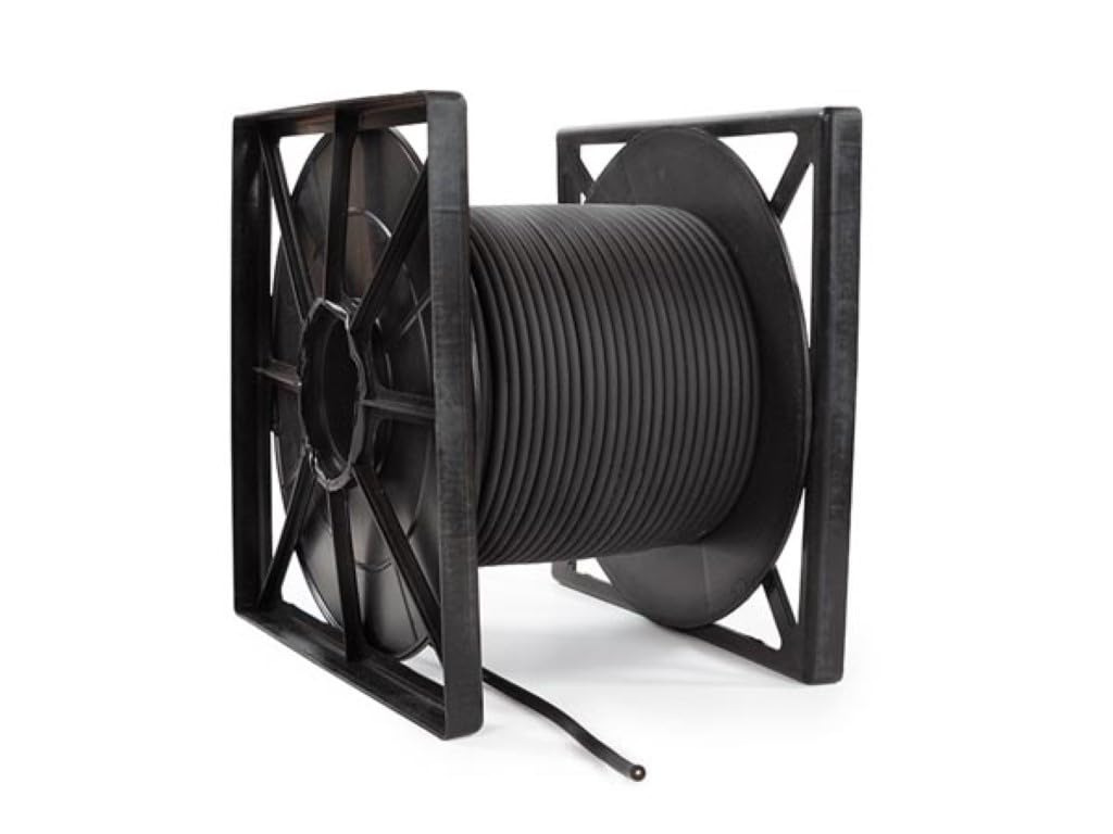 HQ-Power Cable de micrófono mono de 100 metros, negro, carrete, cable de cobre OFC puro para grabación de audio profesional, cable de estudio, transmisión flexible, refuerzo de sonido, rendimiento de