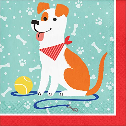 Creative Party PC336046 Lot de 16 serviettes en papier Motif chien Multicolore Cover