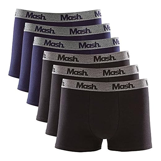 Kit 6 Cuecas Boxer Cot El Bord, Mash, Masculino, Preto/Preto/Preto/Azul Marinho/Azul Marinho/Azul Marinho, P