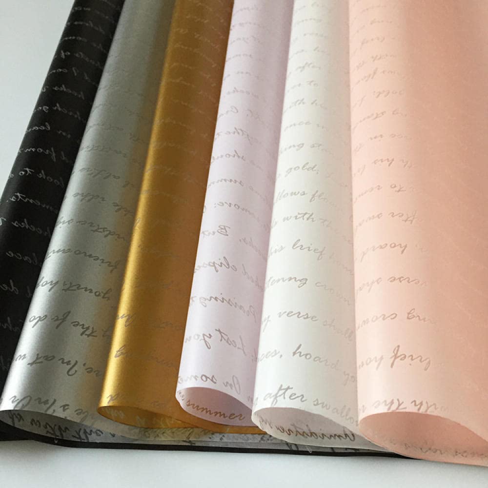 Papier Do Pakowania Prezentów Papier Do Pakowania Prezentów20 Sztuk Wodoodporna Plastikowa Kwiat Papier Papier Angielski Listy Kwiat Opakowanie Papier Craft Prezent Pakowanie Dnia Matki Dostawa-N1.