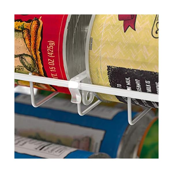 SimpleHouseware Stackable Can Rack Organizer, White Mini Fridge