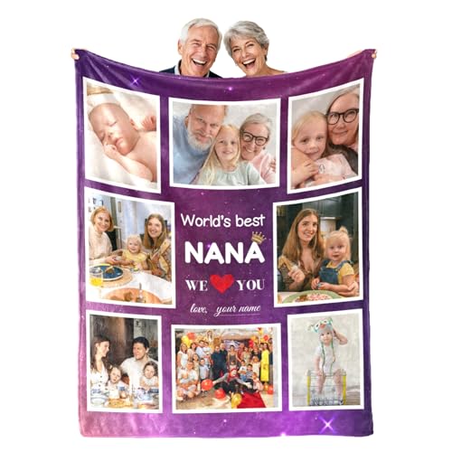 Croilujo Personalized Nana Photo Blanket