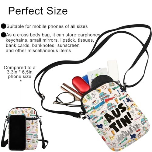 JNIAP Austin Texas Crossbody Bag Austin Travel Gifts Austin Souvenirs Gifts Austin Texas Crossbody Purse3